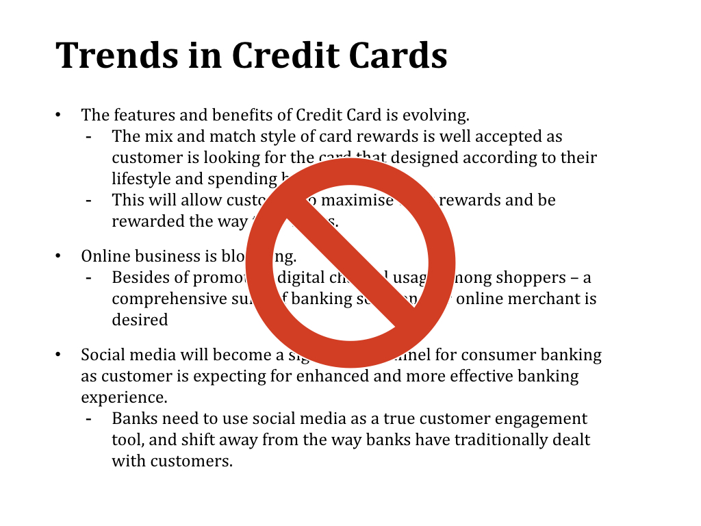 One message per slide