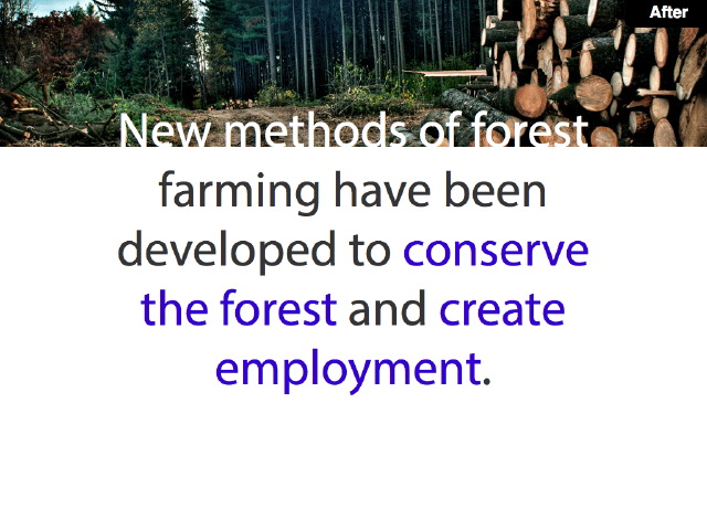 Using colour to highlight information from paragraph of text to create focus. Sticky Presentations. Effective PowerPoint slides for business presentations.